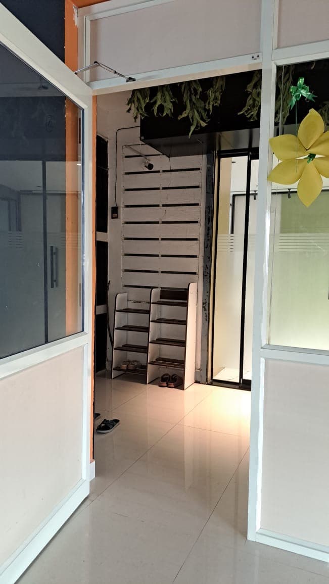 Organized entry and shoe storage area inside NextGen Kids Play School