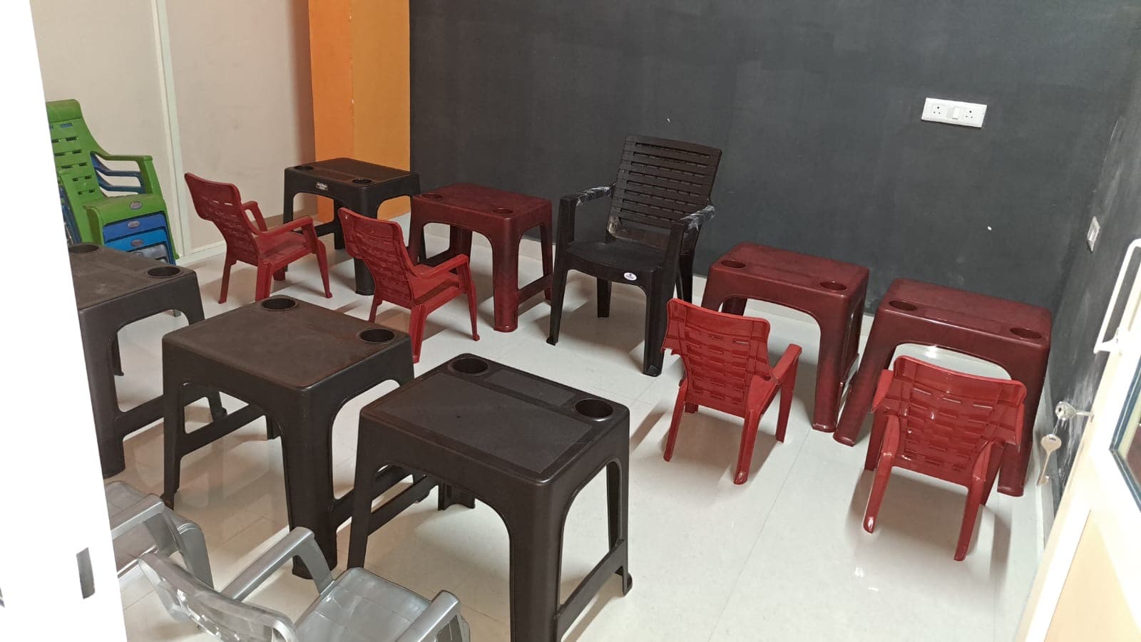 Organized classroom seating for play group and nursery children